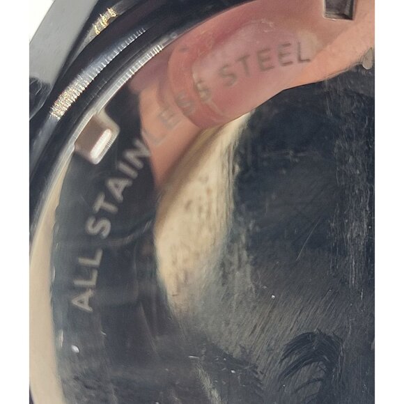 FOSSIL Women's Decker Watch Black Rhinestone Gold Tone - Picture 10 of 13